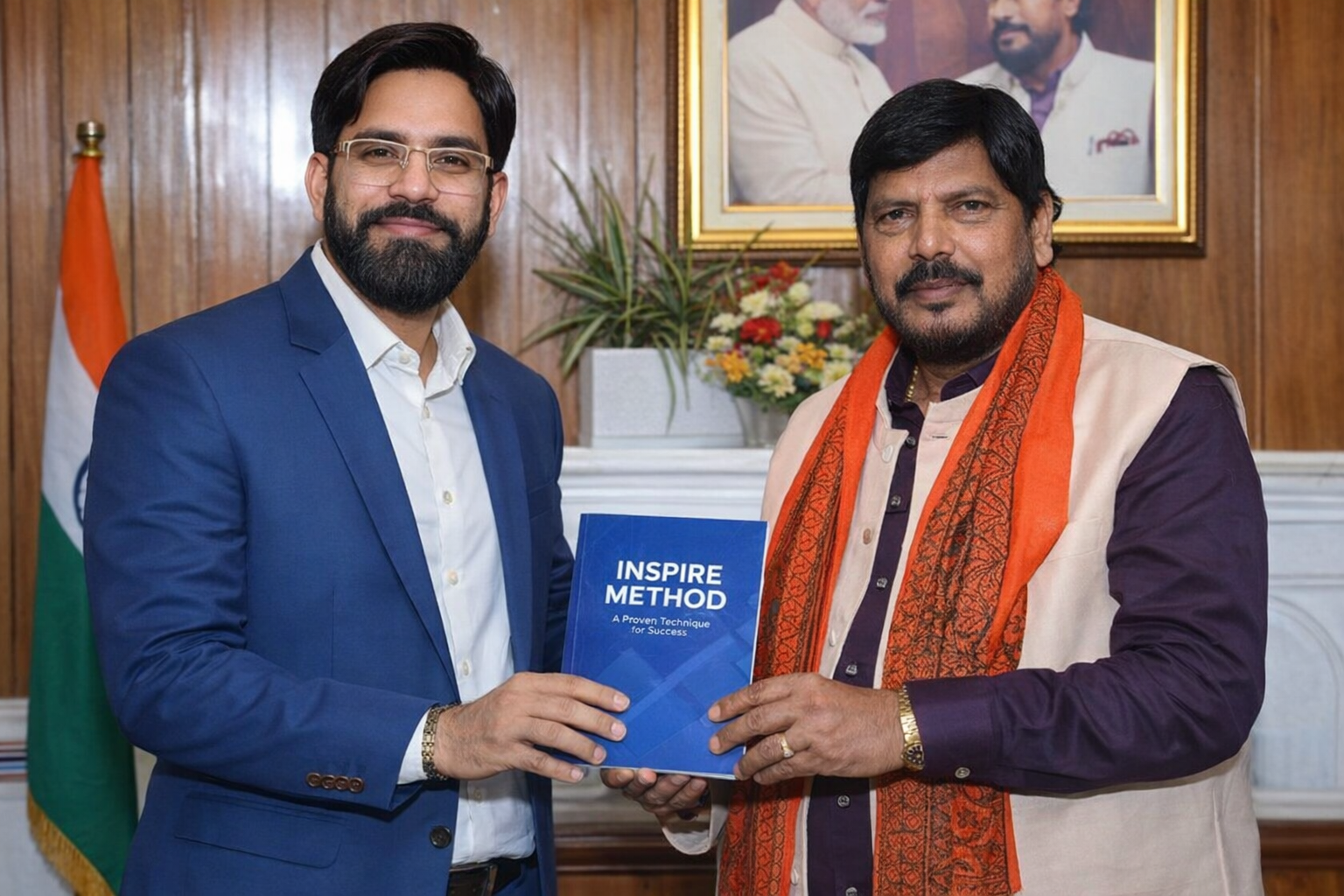 Dr. Sudhir Pawar with Shri Ramdas Athawale, Minister of State for Social Justice & Empowerment